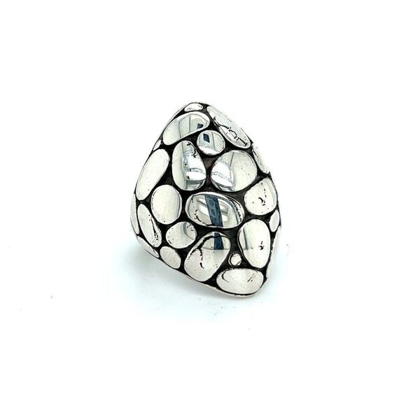 John Hardy Estate Ladies Kali Pebble Marquise Dome Ring Size 6 Silver JH10 - Picture 9 of 13
